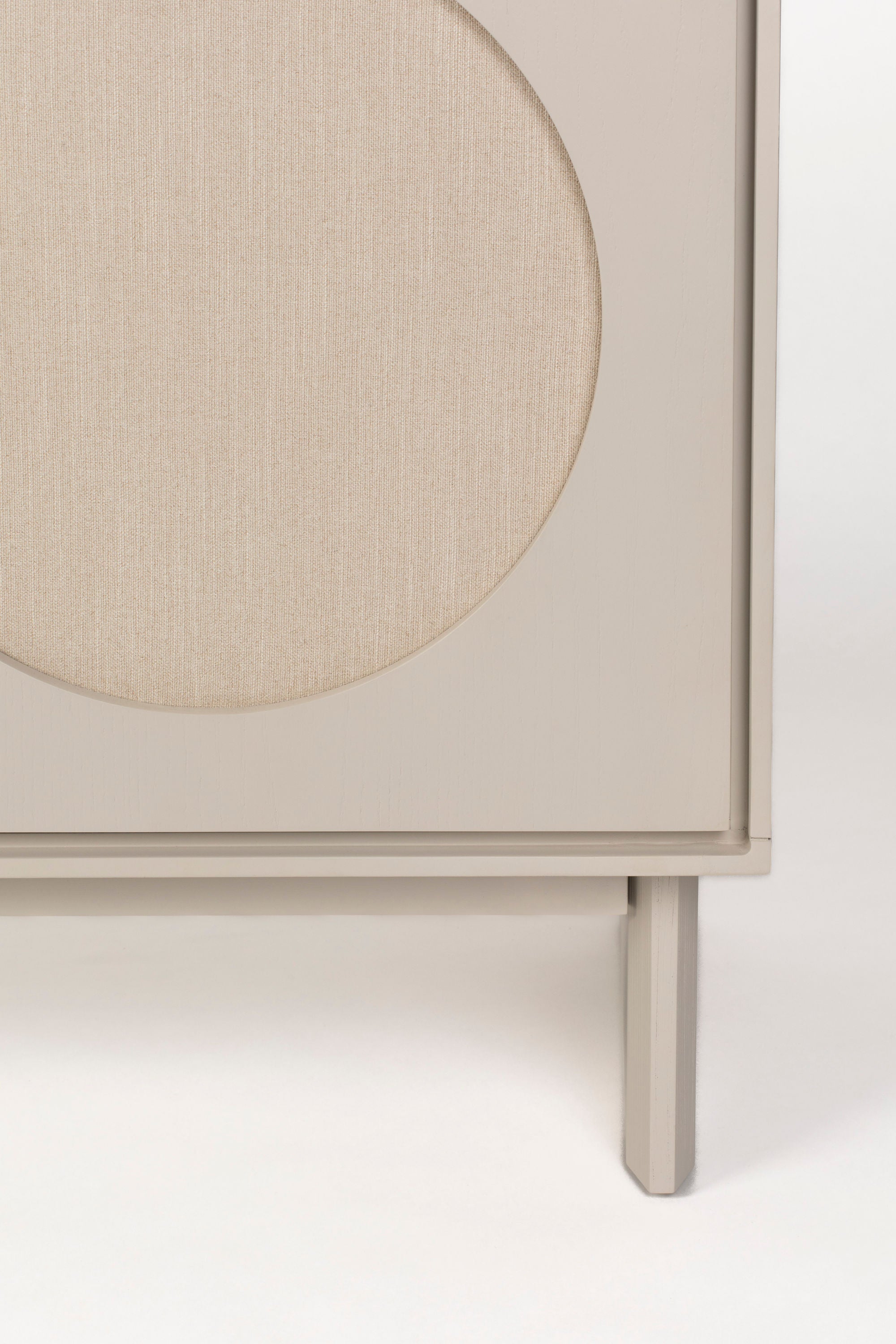 Zuiver Twin Acacia Wood & Fabric Circles Sideboard